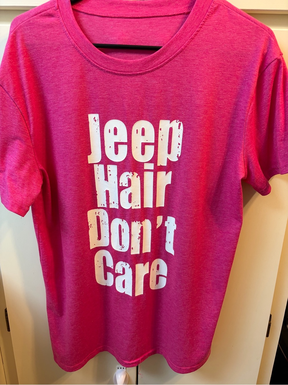 Jeep Pink 'Hair Don't Care' Short Sleeve Tee
